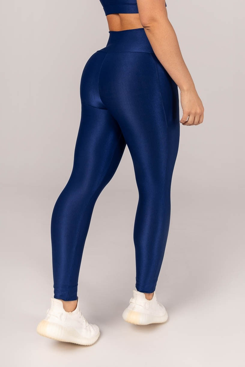 [CONJUNTO] Top + Calça Legging com Bolsos Laterais (Azul) | Ref: K4306-A - Imagem 4