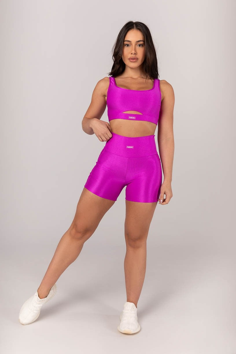 [CONJUNTO] Top + Short com Bolsos Laterais (Roxo) | Ref: K4307-B - Imagem 3