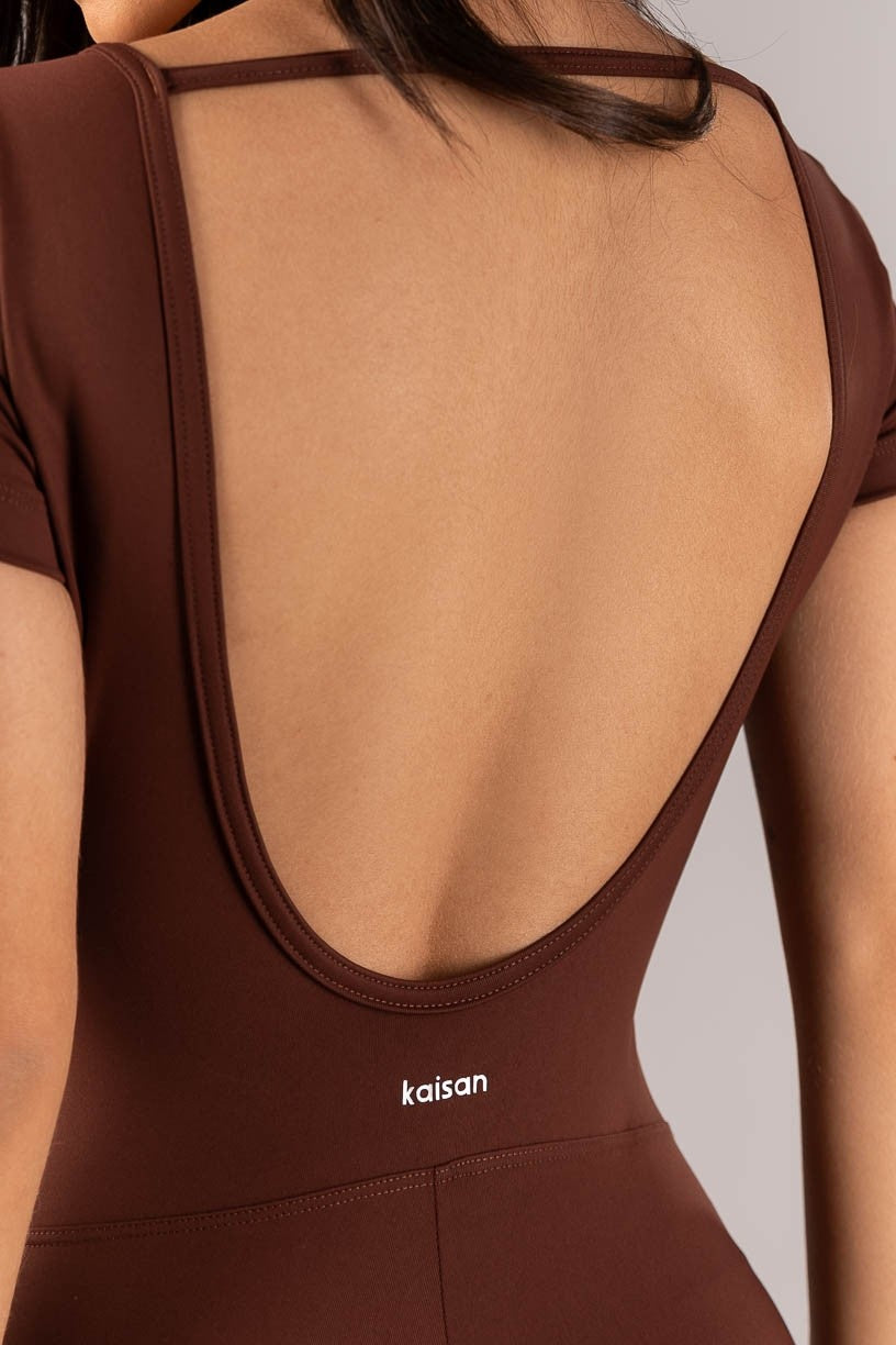 Macaquinho com Mangas Curtas (Marrom Escuro) | Ref: K4350-B - Imagem 5