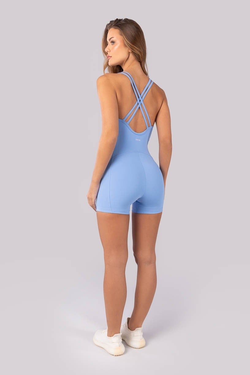 Macaquinho com Recortes e Alças Duplas (Azul Claro) | Ref: K4407-B - Imagem 3