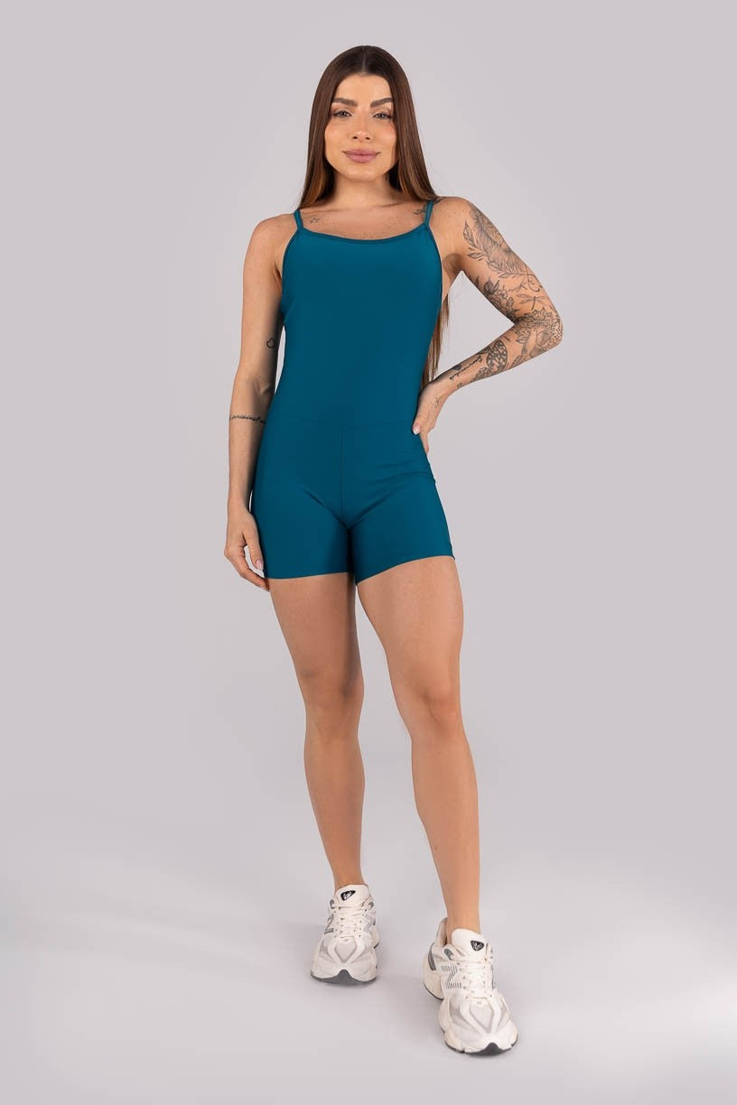 Macaquinho Alças Reguláveis e Tiras Costas (Azul Petróleo) | Ref: K4272-D - Imagem 2