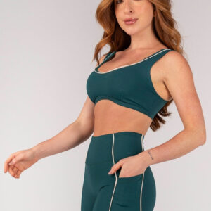 [CONJUNTO] Short + Top Alças Largas e Viés com Vivo Embutido (Imperial / Off-White) | Ref: K4646-B