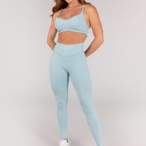 [CONJUNTO] Top + Calça Legging sem Gancho e Detalhes Em Chapado (Glacial) | Ref: K4650-B