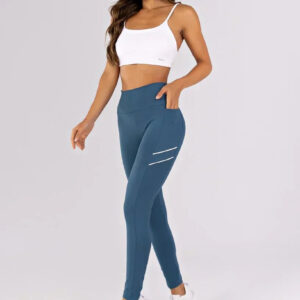 [CONJUNTO] Top + Calça Legging com Vivos nos Bolsos Laterais (Alquimia / Branco) | Ref: K4788-A