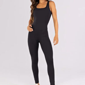 Macacão com Recortes em Tule (Preto) | Ref: K4810-A