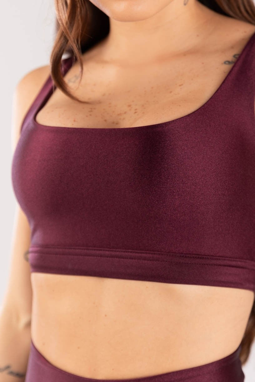 [CONJUNTO] Top + Short com Faixa Lateral (Vinho / Off White) | Ref: K4093-A - Imagem 6