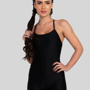 Macaquinho de Alcinha Cruzada nas Costas (preto)