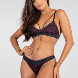 Conjunto Emileny (Preto / Rosa Pink) | Ref: P03-12-B