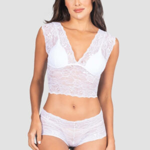Conjunto Lingerie Cropped (Branco) | Ref: P04-7-A