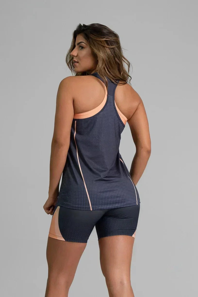 Regata Fitness Estampa Digital Coral Brand - Imagem 2